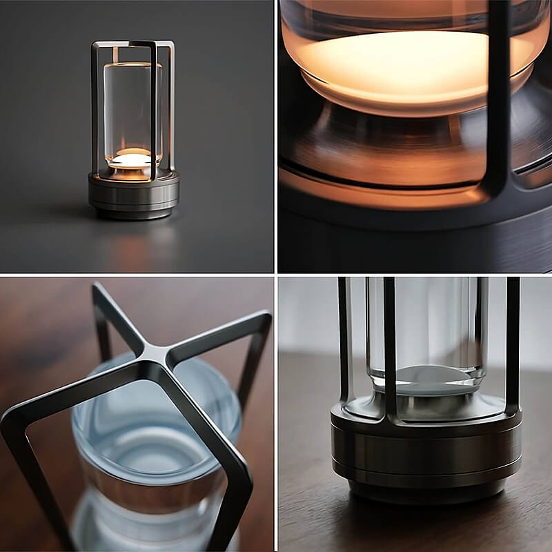 GleamHaven | Elegante Tragbare Tischlampe