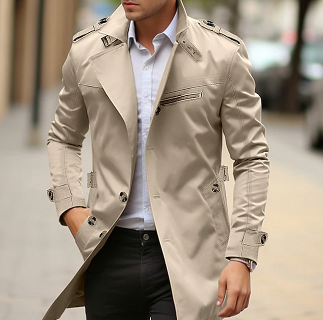 PrestigeCoat | Klassischer Trenchcoat für Eleganz | Herren Decorique.de