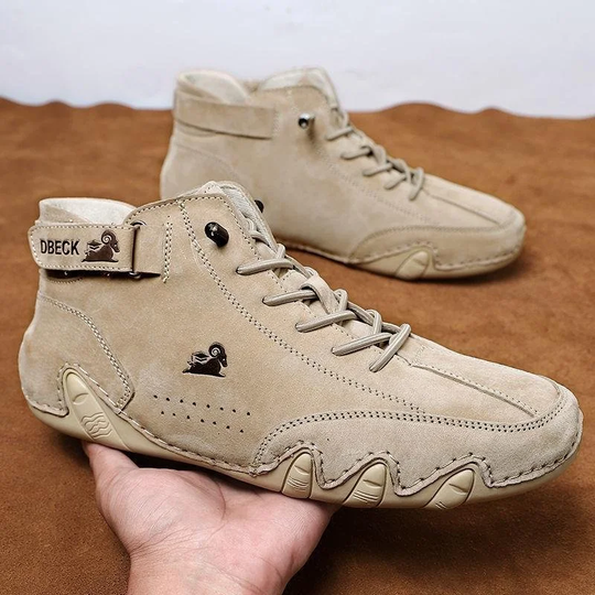 PrimeFit | Handgefertigte italienische High-Top-Sneaker Khaki Decorique.de