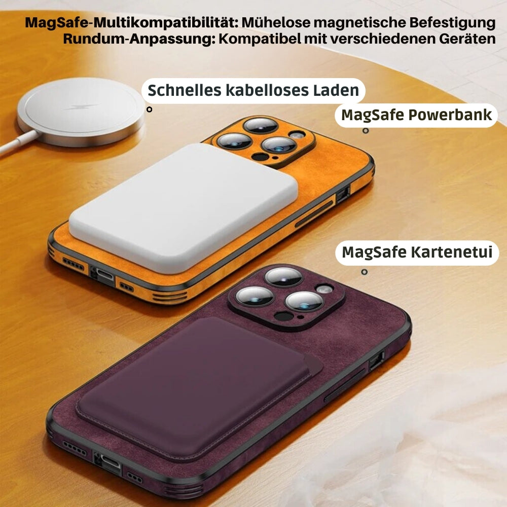 PrimeGuard | Leder iPhone Tasche - Luxuriöser stoßfester Schutz Decorique.de