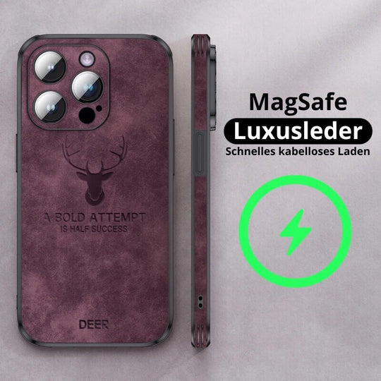 PrimeGuard | Leder iPhone Tasche - Luxuriöser stoßfester Schutz Decorique.de