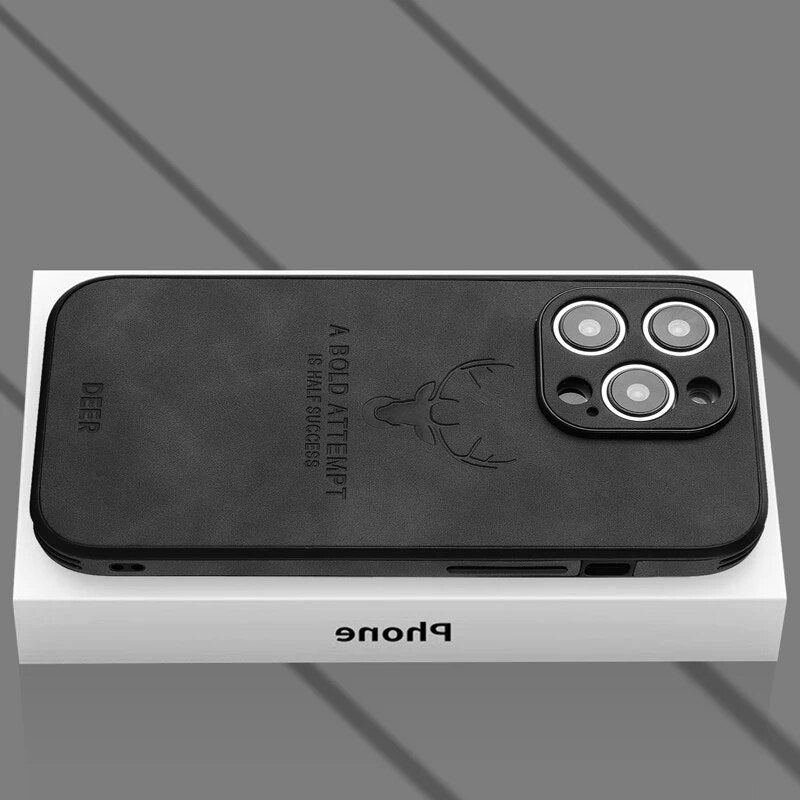 PrimeGuard | Leder iPhone Tasche - Luxuriöser stoßfester Schutz Decorique.de