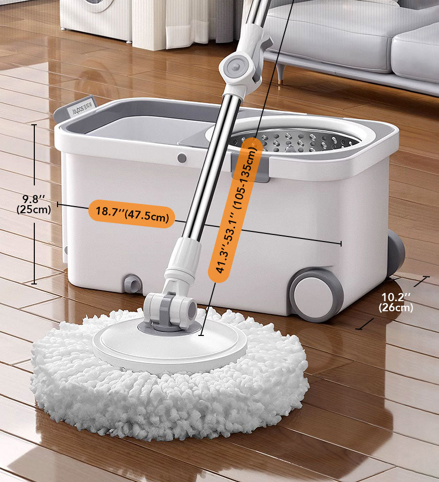 ProClean | Mop-Set – Rotierender Mop & Selbstauswring-Eimer Decorique.de