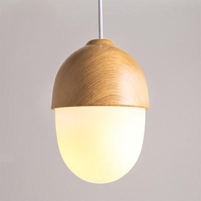 WoodSphere | Mondglas & Holz Eichel-Anhänger