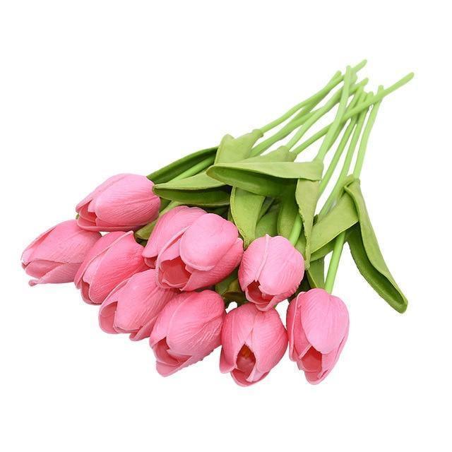 DecoTulip | 10-teilige künstliche Tulpen Blumen