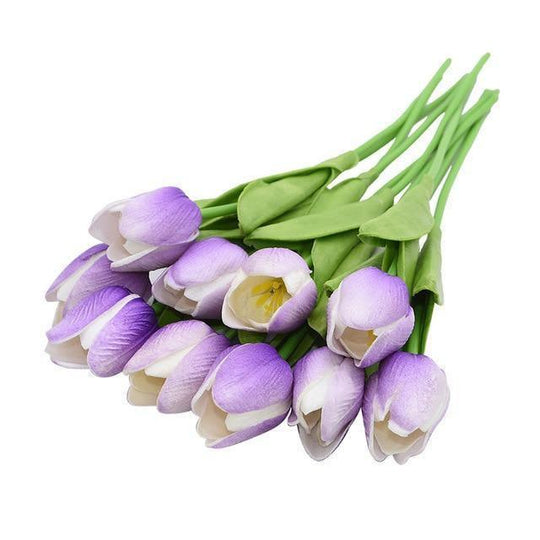 DecoTulip | 10-teilige künstliche Tulpen Blumen