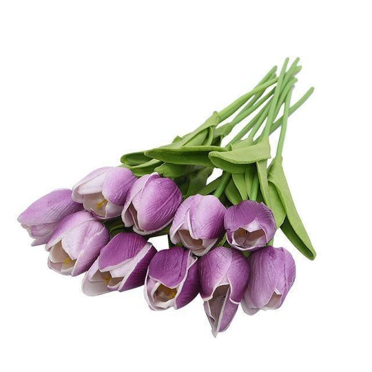 DecoTulip | 10-teilige künstliche Tulpen Blumen