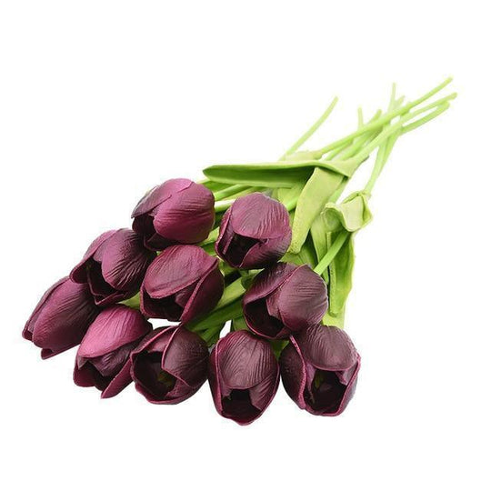 DecoTulip | 10-teilige künstliche Tulpen Blumen