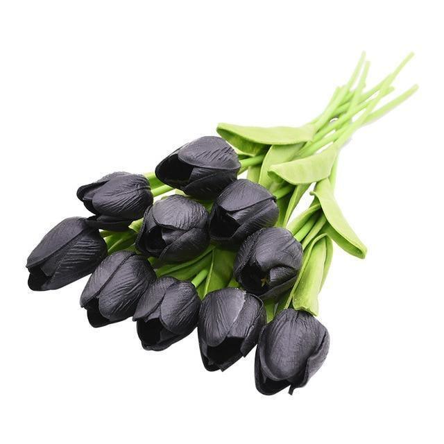 DecoTulip | 10-teilige künstliche Tulpen Blumen