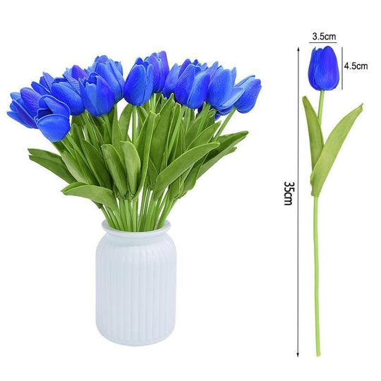 DecoTulip | 10-teilige künstliche Tulpen Blumen