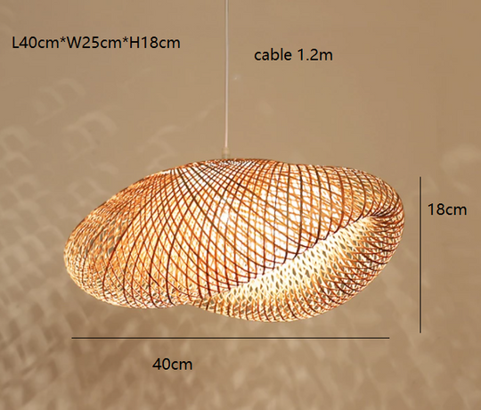 NaturaWeave | Moderne geflochtene Pendelleuchte aus Bambus