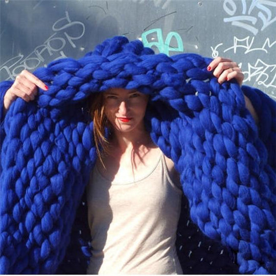 CozyKnit | Chunky Strickdecke – Handgefertigt & Luxuriös