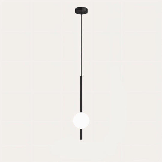 PureLume | Dezente Glaskugel-Pendelleuchte 1 Kopf - Schwarz - 3.9" X 22" 10cm x 57cm Decorique.de