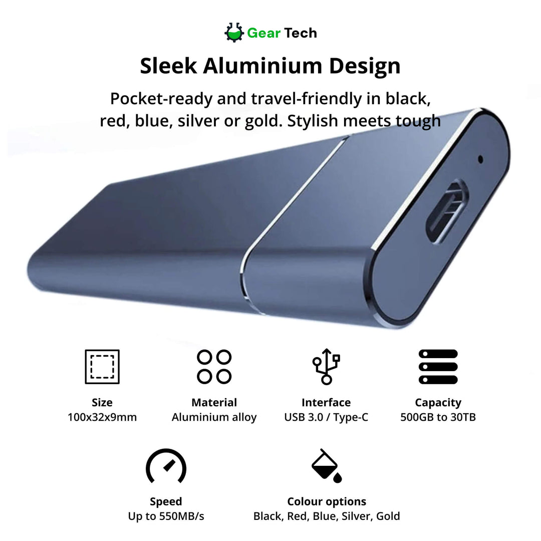 QuickDrive | Tragbare SSD – Blitzschnelle Übertragungen bis zu 550MB/s Decorique.de