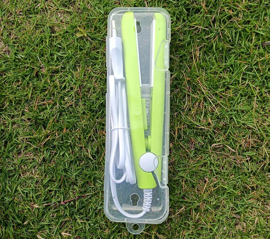 QuickHeat | Tragbarer Locken- und Glätteisen Apfelgrün UK Stecker Decorique.de