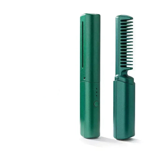 QuickStyle | Ionic-Heißkamm & Glättbürste Grün Decorique.de