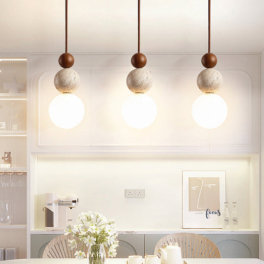 GlowTuff | Moderne einfache Stil Travertin Pendelleuchte