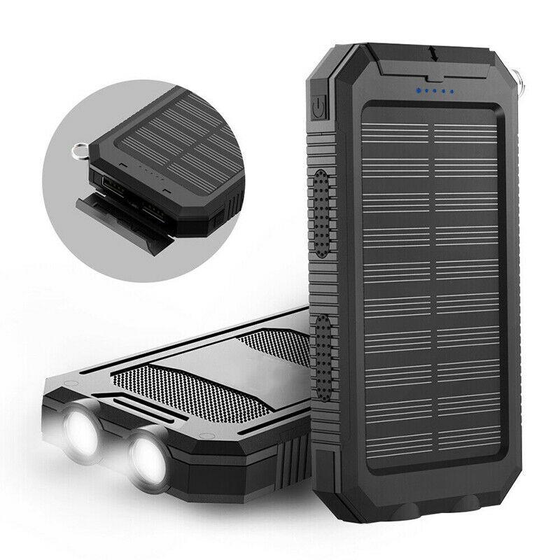 RayCharge | Solar-Powerbank mit 500.000mAh & Dual-USB Schwarz Decorique.de