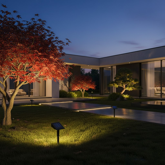 RayTuner | Wasserdichte LED Solar Multi-Zoom Spot Light Landschaftsbeleuchtung RGB Decorique.de