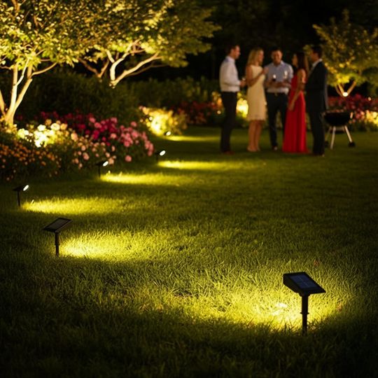 RayTuner | Wasserdichte LED Solar Multi-Zoom Spot Light Landschaftsbeleuchtung RGB Decorique.de
