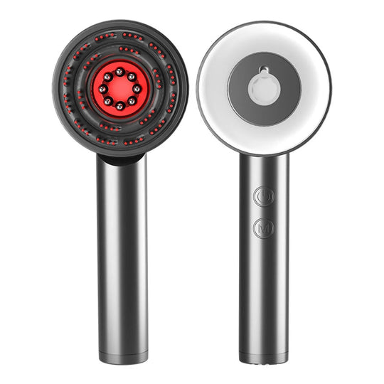 RedRelief | 3-in-1 Rote Licht Kopfhaut-Massagegerät Grau Decorique.de