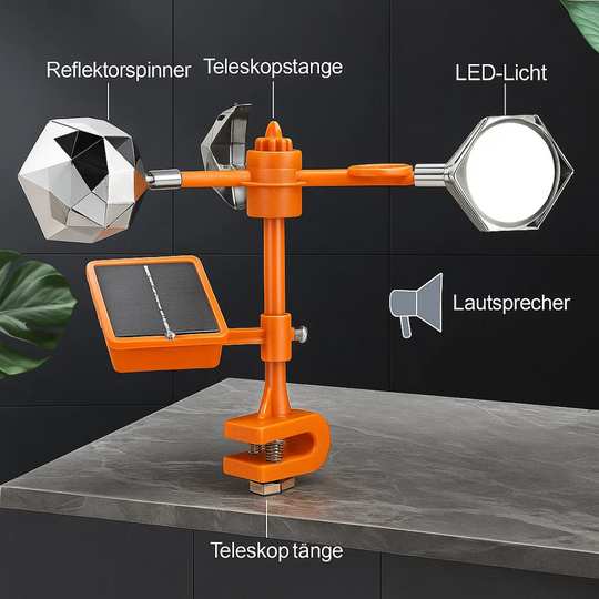 ReflectaSpin | 360 Grad Reflexions-Solarbetriebener Vogelvertreiber Decorique.de