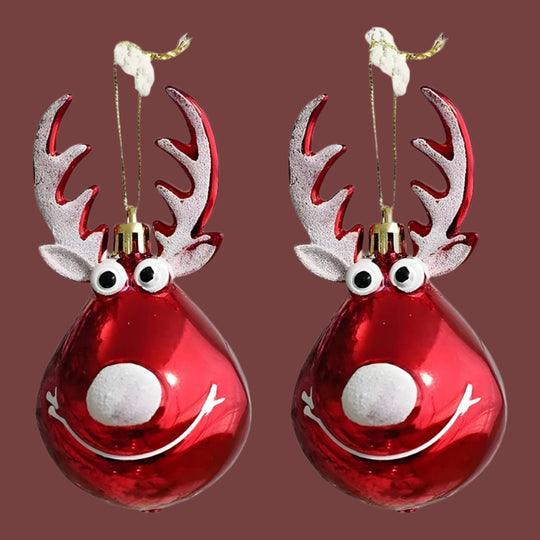 ReindeerCharm | Elegante Weihnachtsbaum-Dekoration Rot Decorique.de