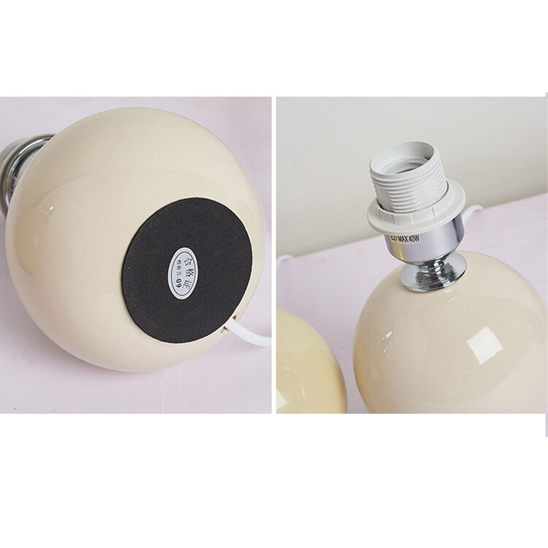 RetroFlair | Nordische Minimalistische Keramische Falten 1-Licht Tischlampe Decorique.de