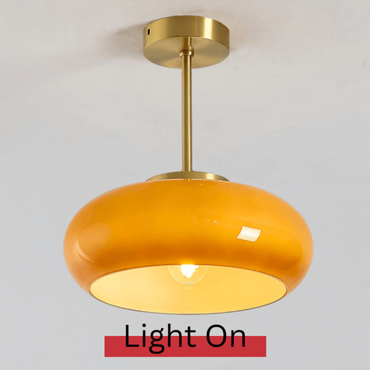 RetroSphere | Deckenlampe – Warme Ausstrahlung mit Orangem Glas Decorique.de