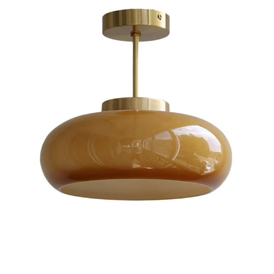 RetroSphere | Deckenlampe – Warme Ausstrahlung mit Orangem Glas Decorique.de