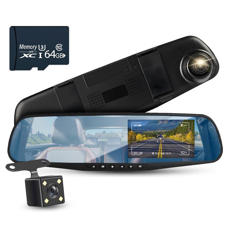 RoadScope | 140° Weitwinkel mit gestochen scharfer Rücksicht Dashcam + 64G TF-Karte Decorique.de