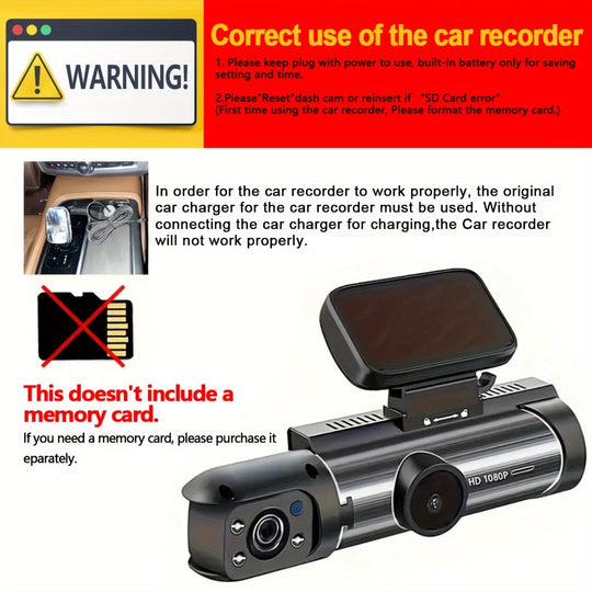 RoadSecure | 1080P Auto-Dashcam – Dual-Linsen-Schutz Decorique.de