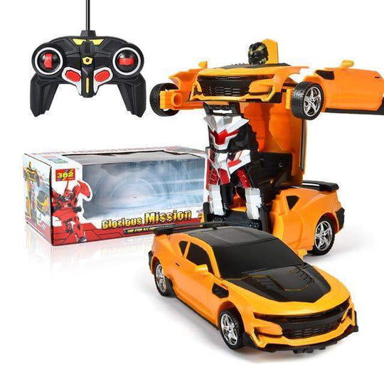 RoboCar | Transformer Auto – Ferngesteuerter Roboter mit Licht & Sound Bumblebee Decorique.de