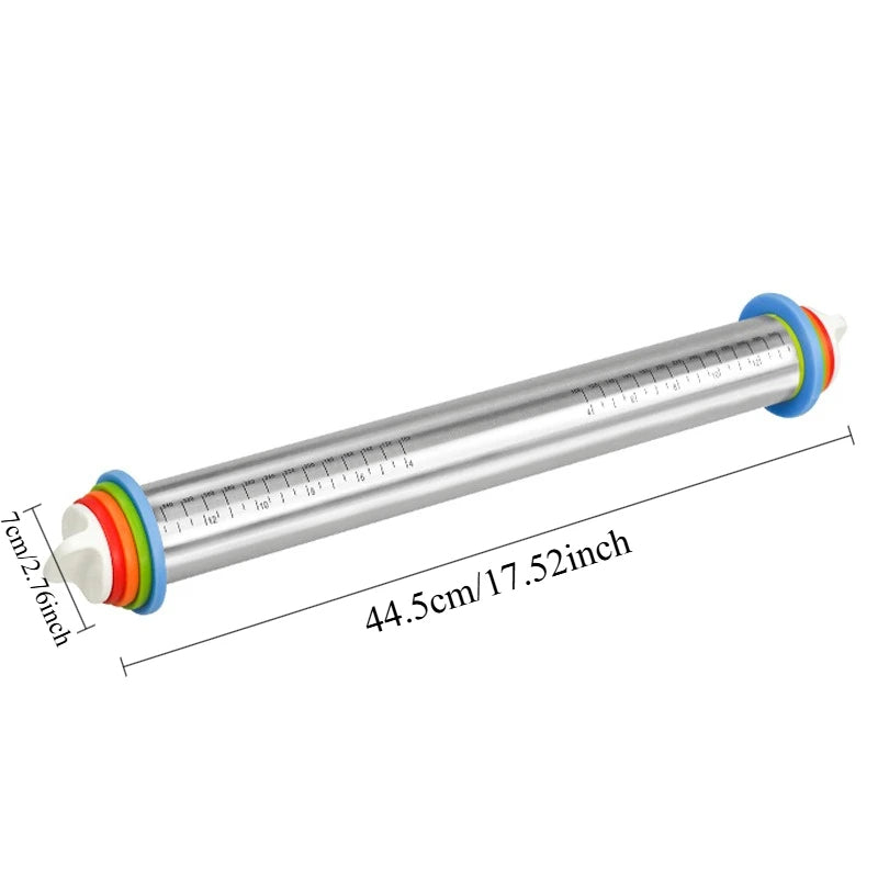 RollPro| Verstellbares Nudelholz mit Ringen Decorique.de