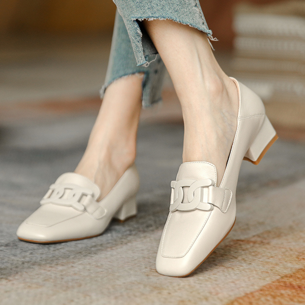 Roman | Stilvoller Orthopädischer Lederslipper | Herren Beige Decorique.de