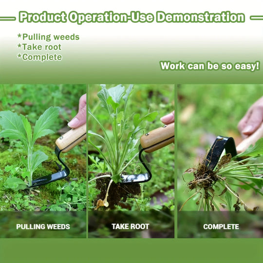 RootCraft | Unkrautstecher aus Edelstahl mit Holzgriff Decorique.de