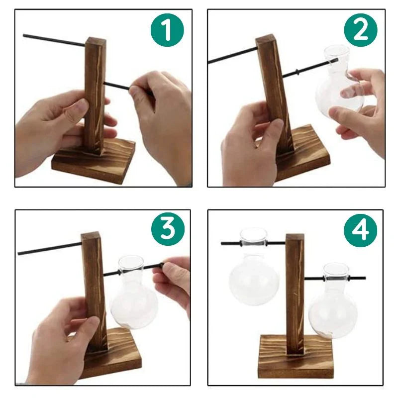 RootFrame | Holzrahmen Hydroponische Pflanzenvase Decorique.de