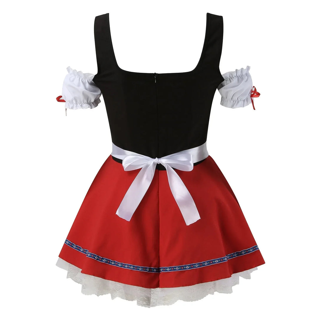 RubinHerz | Damen-Dirndl – Mini Rot Oktoberfest Dirndl Kleid Decorique.de