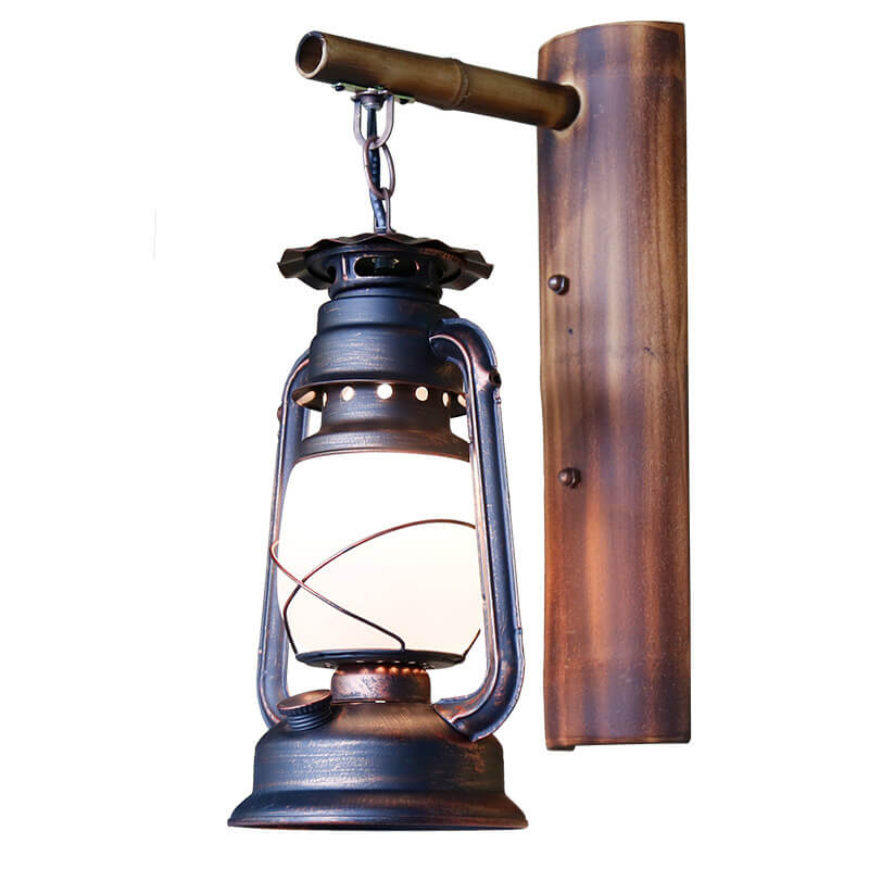 RusticRein | Antike Pferde-Wandleuchte aus Eisen & Glas Decorique.de