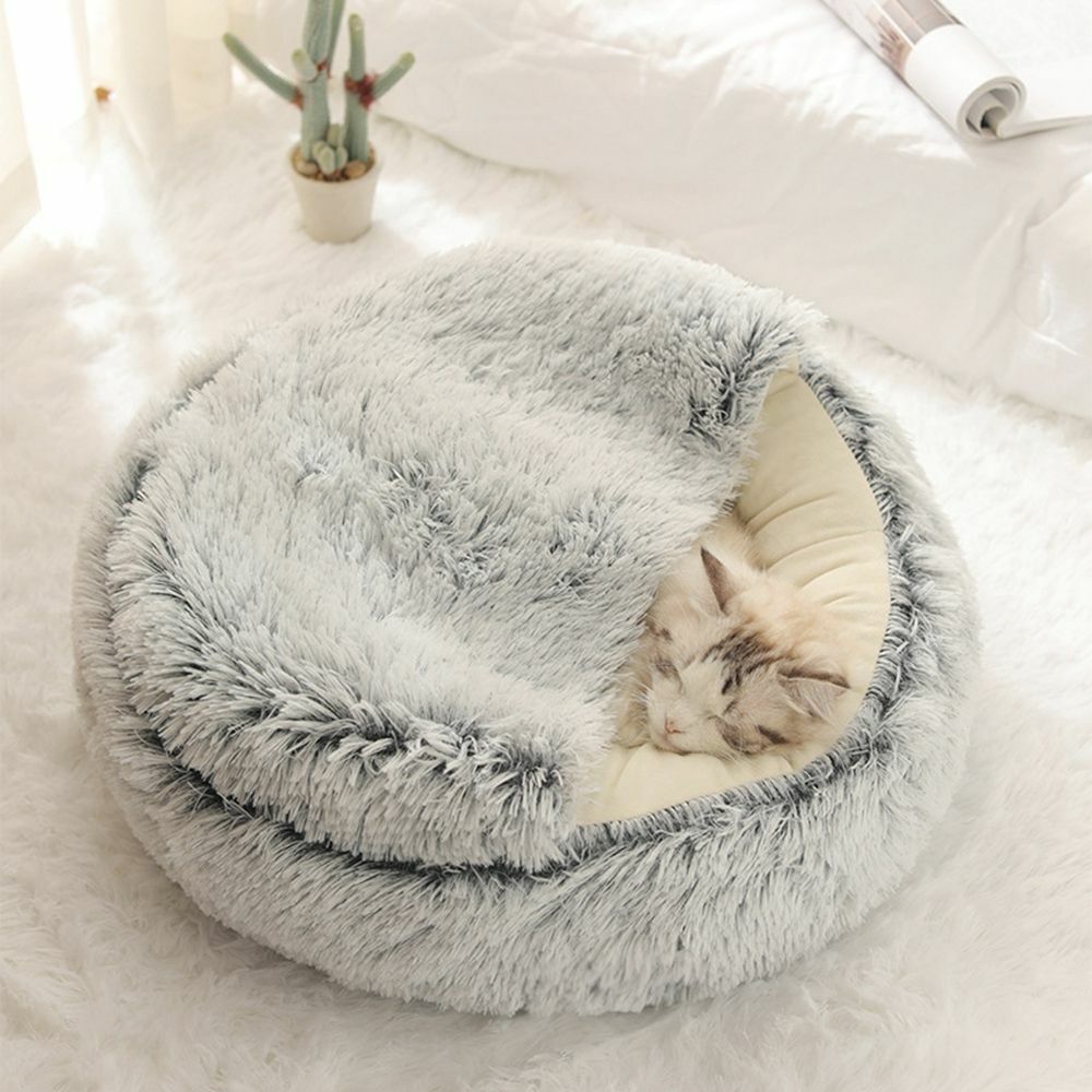 PurrNest | Plüsch-Katzenschlafkorb für Geborgenheit6