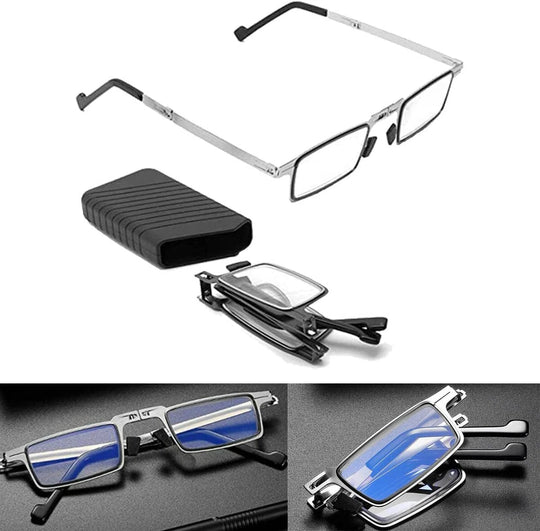 FlexiVision | Faltbare Lesebrille mit Blaulichtfilter & Titanrahmen