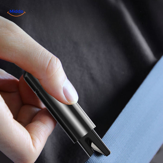 SafeKey | 2-in-1 Notfallwerkzeug | Glasbrecher & Gurtschneider - 1+1 FREE Decorique.de