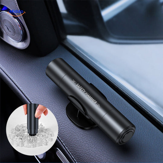 SafeKey | 2-in-1 Notfallwerkzeug | Glasbrecher & Gurtschneider - 1+1 FREE Schwarz 2 in 1 (Glasbrecher-Gürtelmesser) Decorique.de