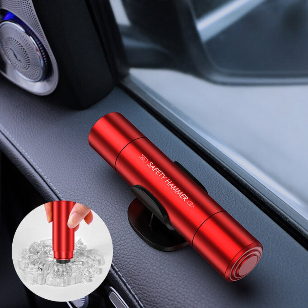 SafeKey | 2-in-1 Notfallwerkzeug | Glasbrecher & Gurtschneider - 1+1 FREE