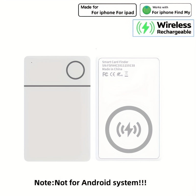 SafeTrace | Karten-Tracker – Ultra-Slim & Wiederaufladbar RSH-icard02-Weiß Decorique.de