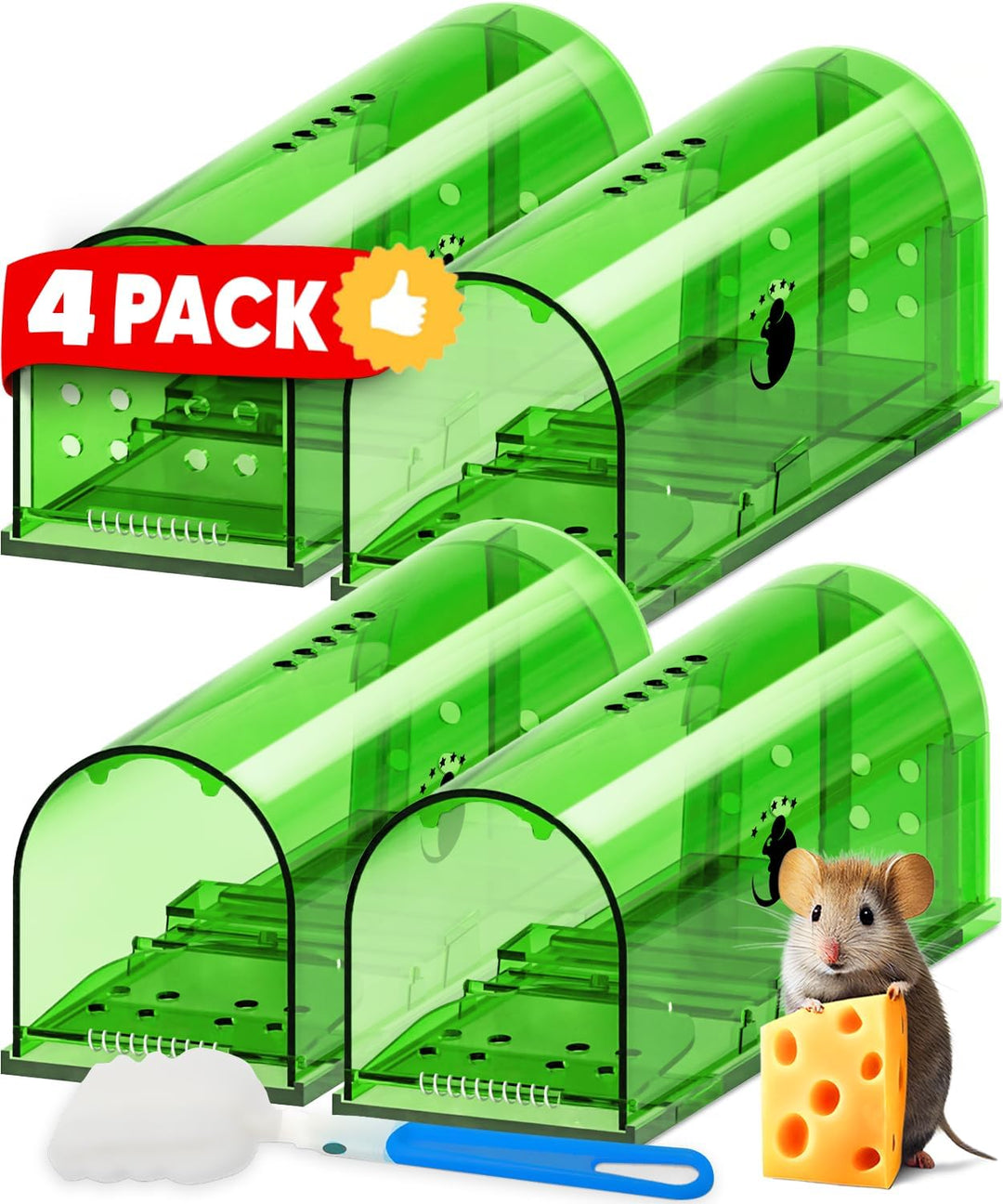 SafeTrap | 4er-Pack Mäusefalle Decorique.de