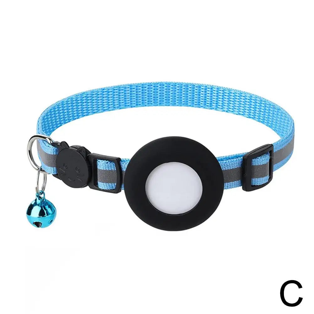 SafeWhisker | Katzenhalsband mit Reflex & Kontakttag Azurblau Decorique.de