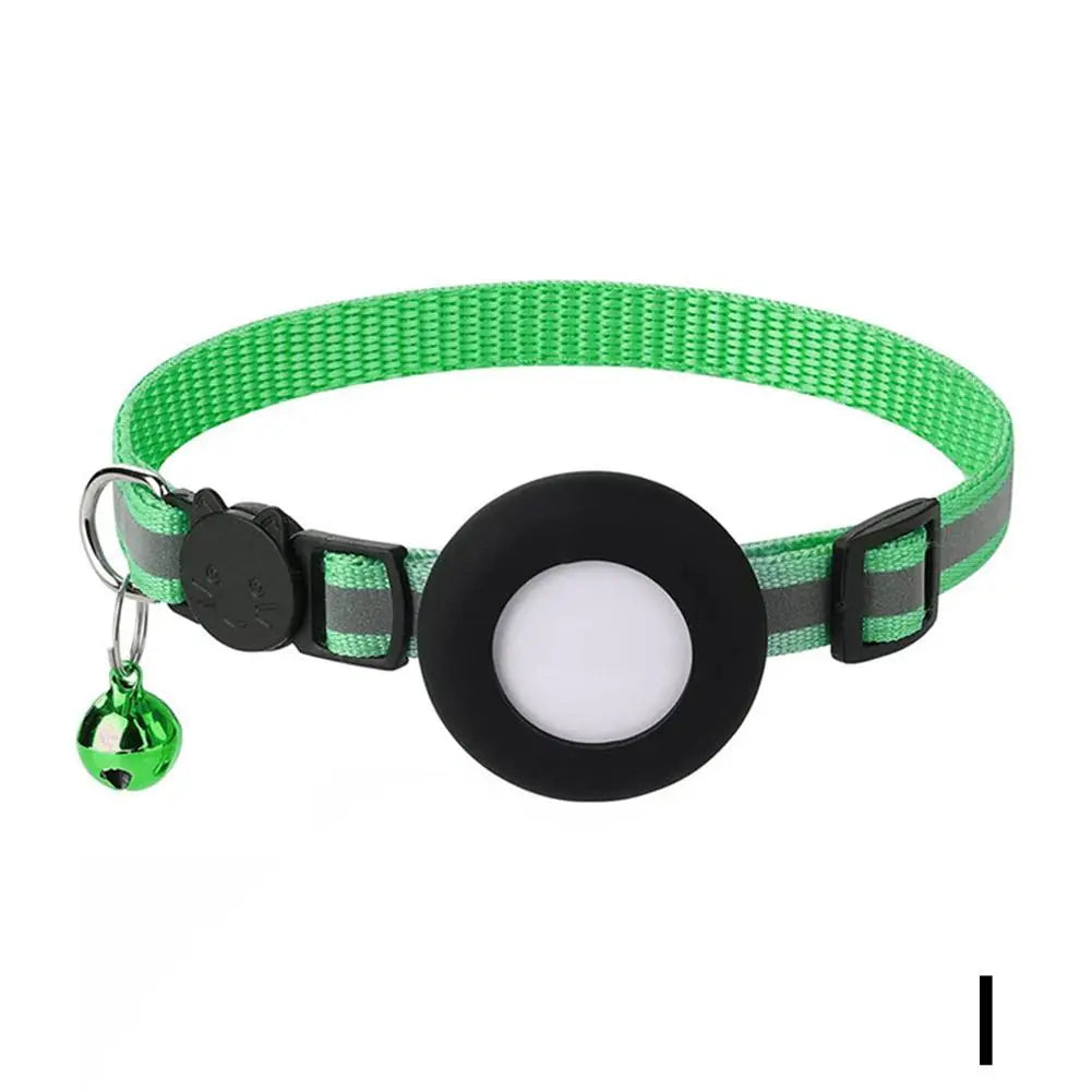 SafeWhisker | Katzenhalsband mit Reflex & Kontakttag Grasgrün Decorique.de