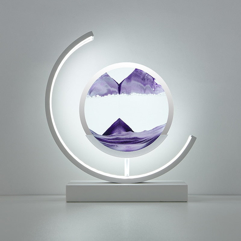 Sandlampe | Premium LED-Dekolampe Lila Decorique.de