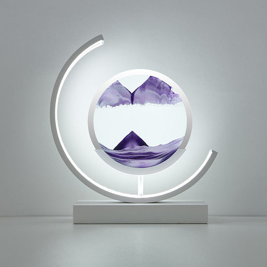 Sandlampe | Premium LED-Dekolampe Lila Decorique.de